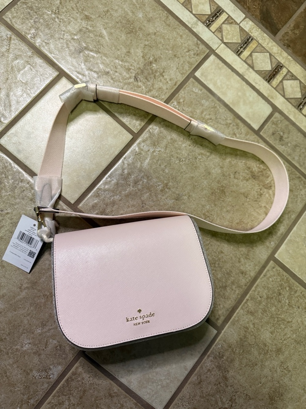 kate spade Pale Pink Saffiano Leather Crossbody